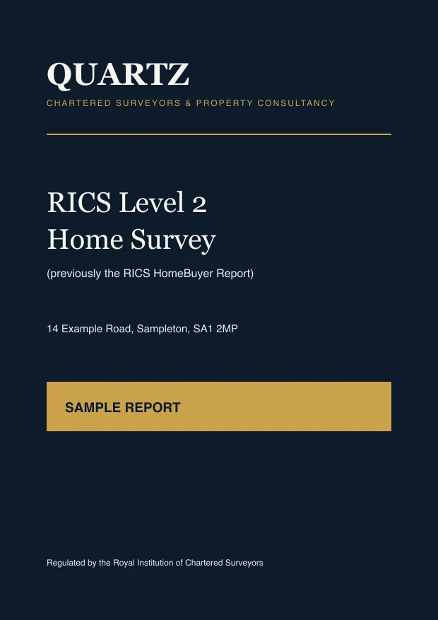 Cover of the Sample RICS Level 2 Home Survey