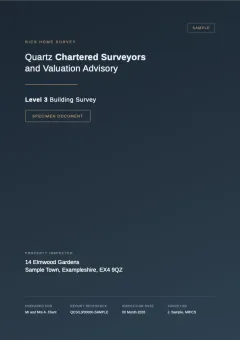 Cover of a sample RICS Level 3 Building Survey report